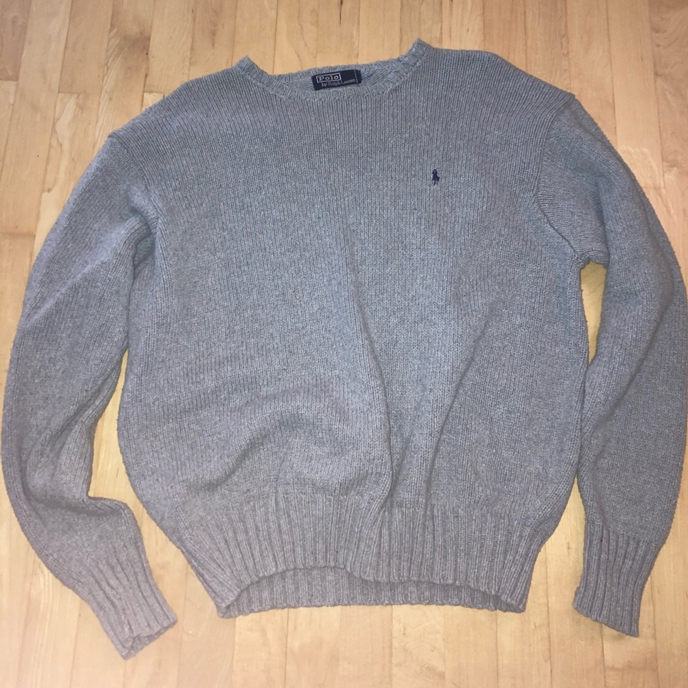 Polo by Ralph Lauren Gray Dad Sweater size L